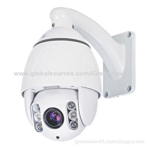 IR Speed Dome Camera, 4" Mini Outdoor Use, 10x optical Zoom, 60m IR Distance, IP66